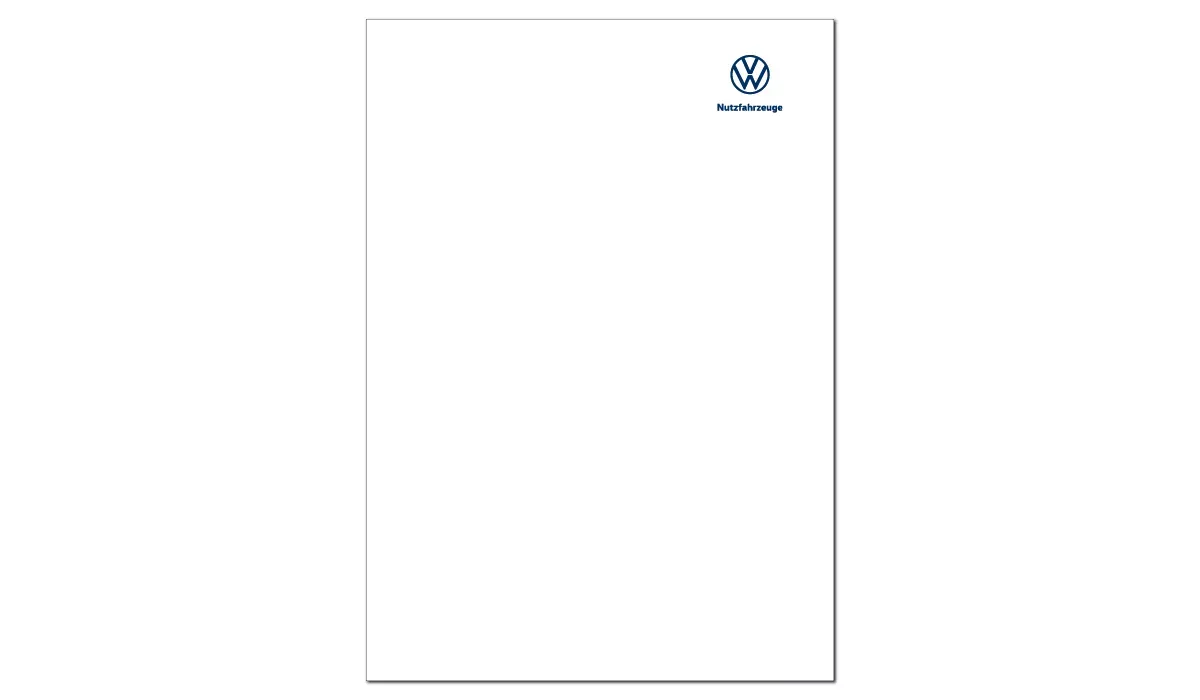 VW Commercial Vehicles Stationery