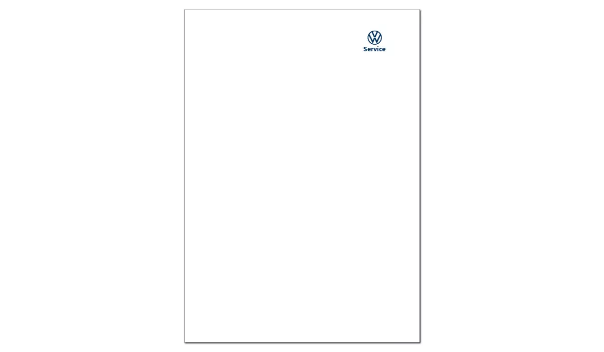 VW Service and VW Commercial Vehicles Service Stationery