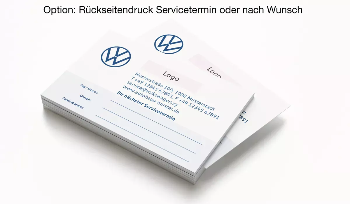 VW Partner Appointment Cards 1