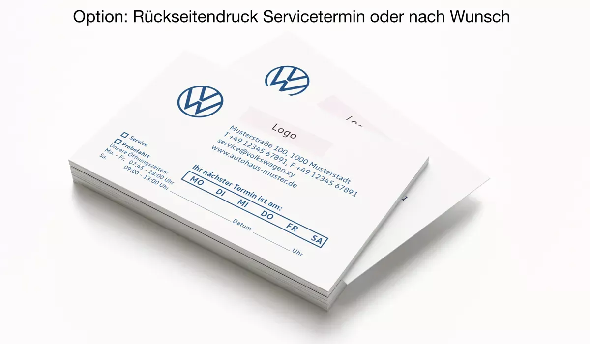 VW Partner Appointment Cards 3