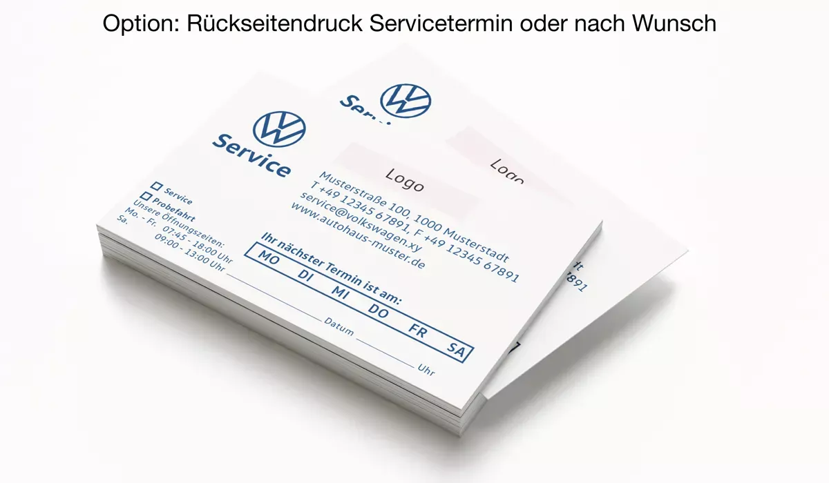 VW Service Appointment Cards 3