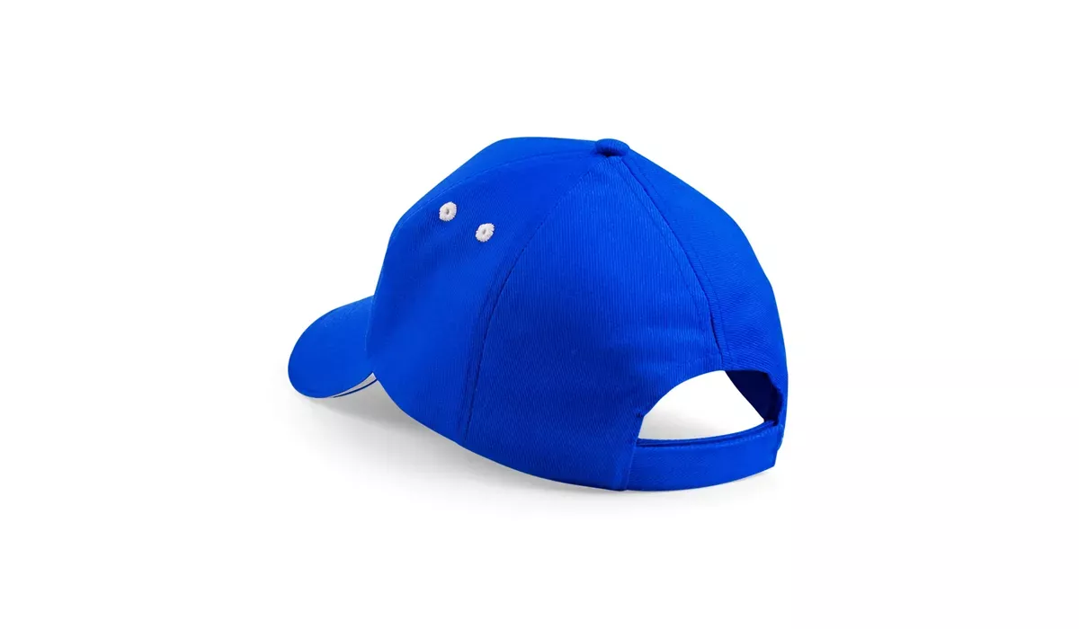 Beechfield Ultimate 5 Panel Cap - bright royal/white