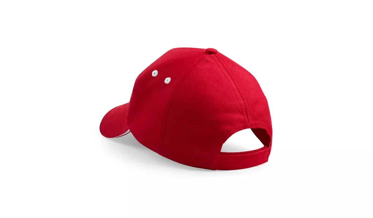 Beechfield Ultimate 5 Panel Cap - classic red/white