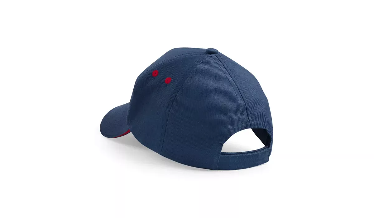 Beechfield Ultimate 5 Panel Cap - french navy/classic red