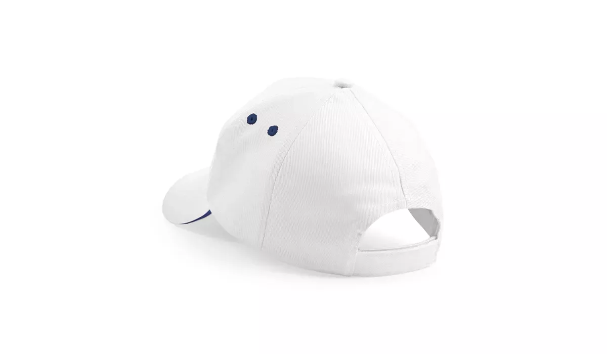 Beechfield Ultimate 5 Panel Cap - white/french navy