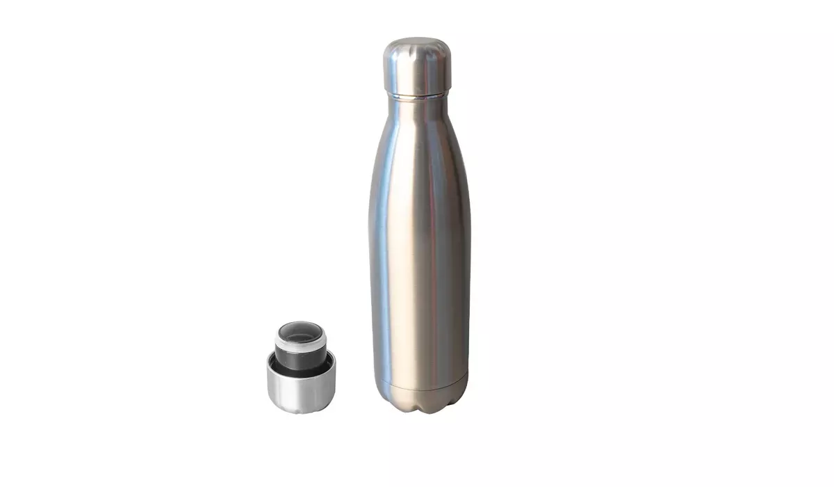 Edelstahl-Trinkflasche 500 ml - silber