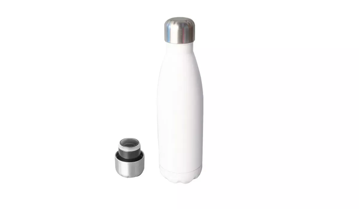 Stainless steel drinking bottle 500 ml - white