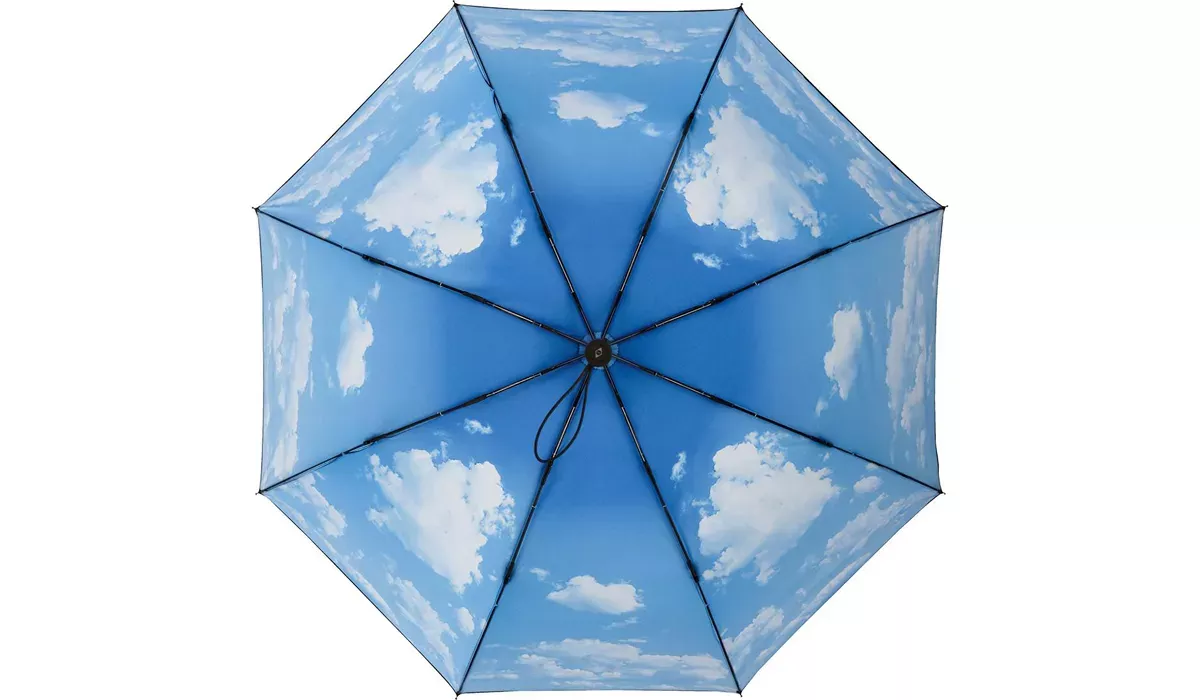 AC-Mini-Taschenschirm FARE®-Impressions - schwarz/wolken design