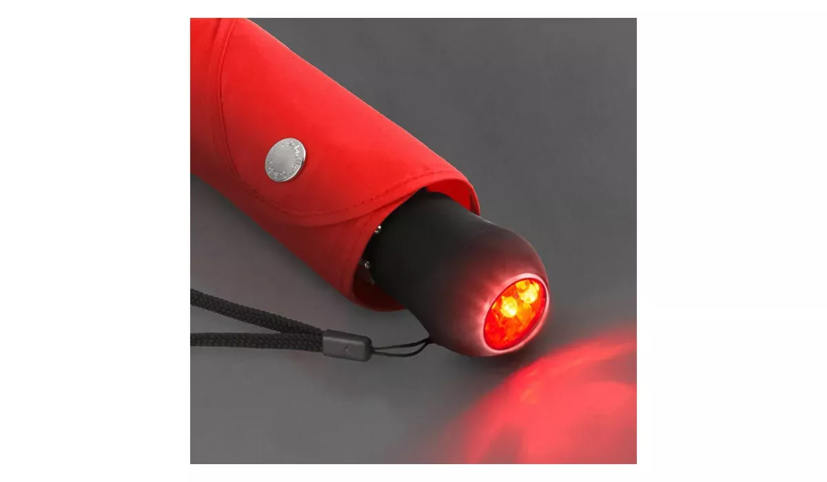 Folding umbrella Safebrella® LED lamp - red