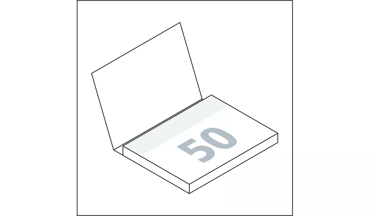 Haftnotizen Cover Karton white Bests. 100 x 72 mm