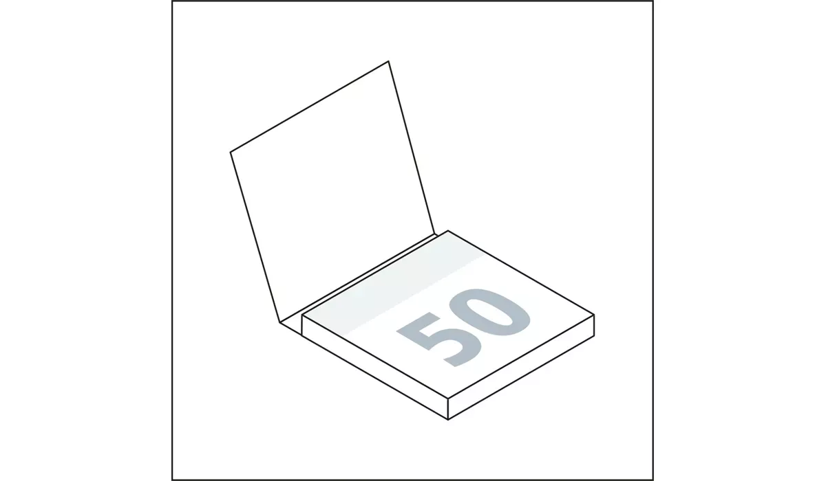 Haftnotizen Cover Karton ind. Bests. 72 x 72 mm