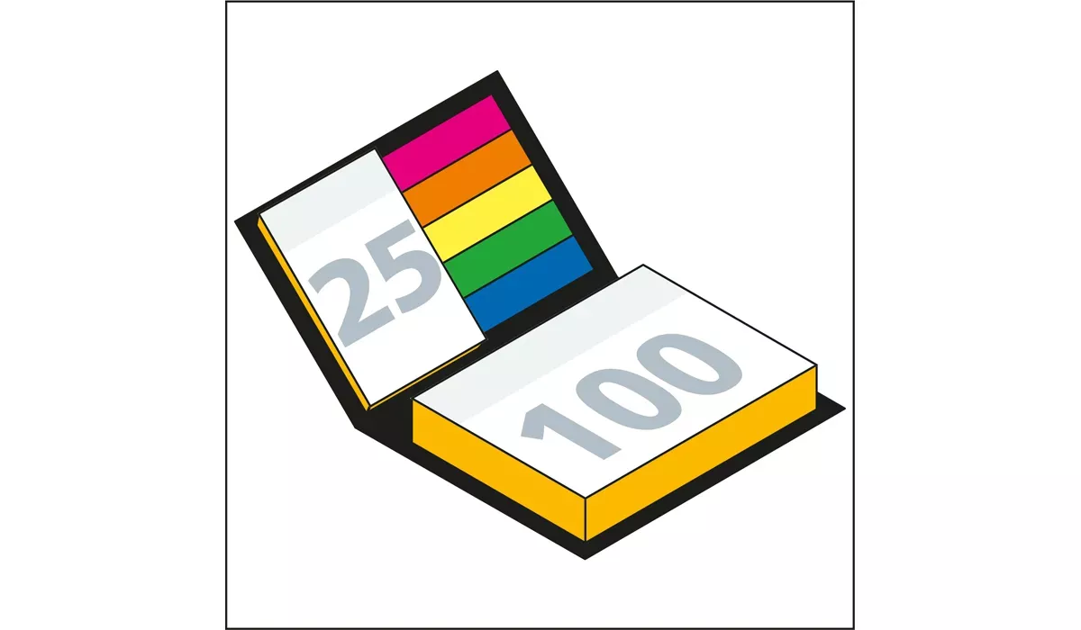 sticky note set Wien bookcover white embossing and color cut