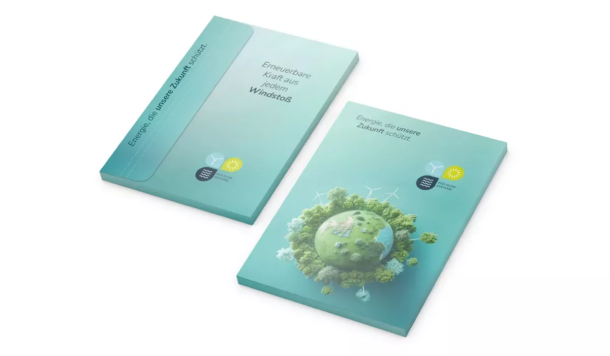 Shipping folder green+blue 4/4 colored