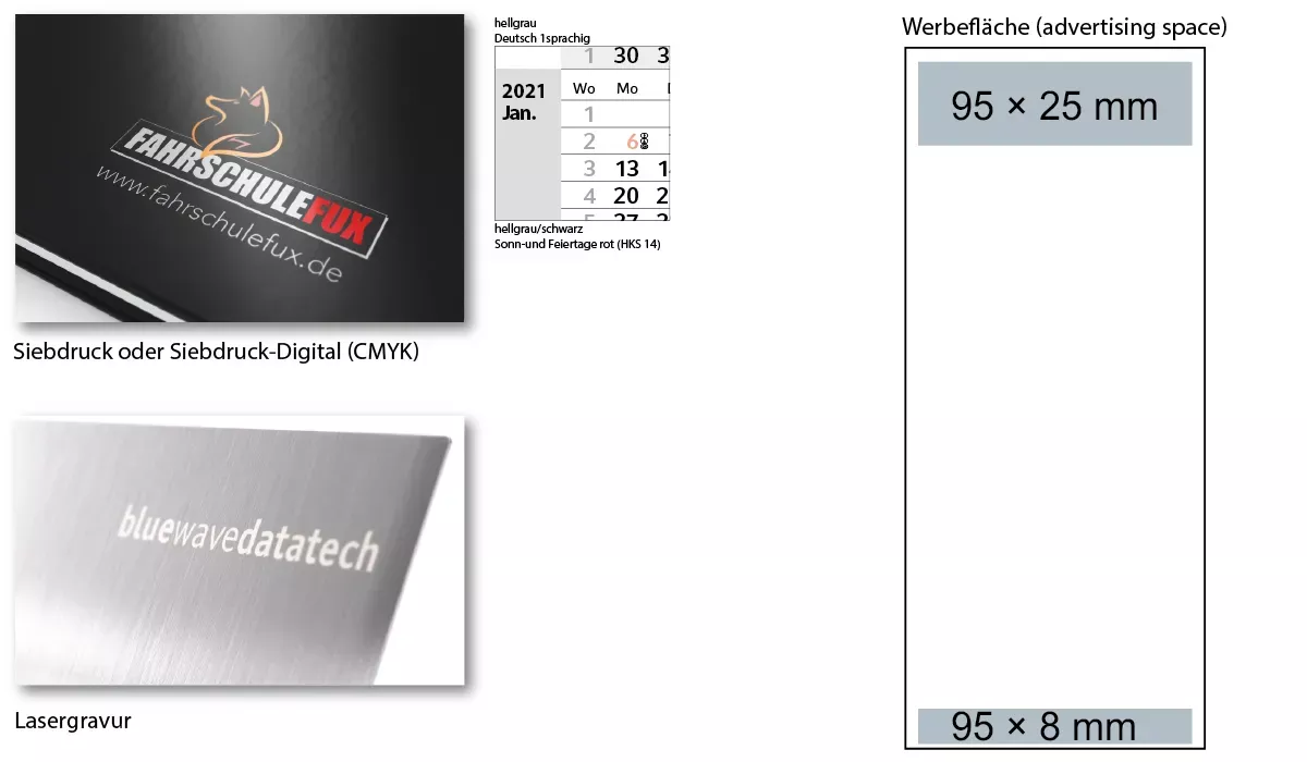 4-Monatskalender 2027 Desktop 4 Steel 2-Jahre