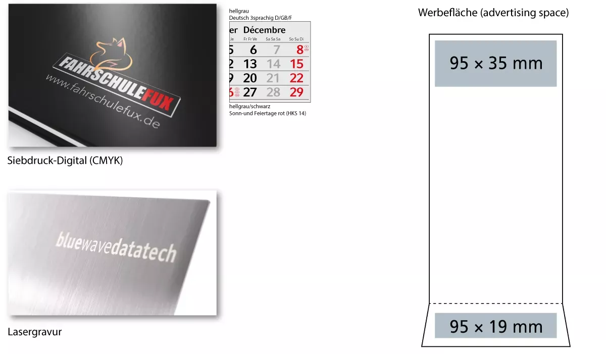 3-month calendar 2027 Desktop Wood