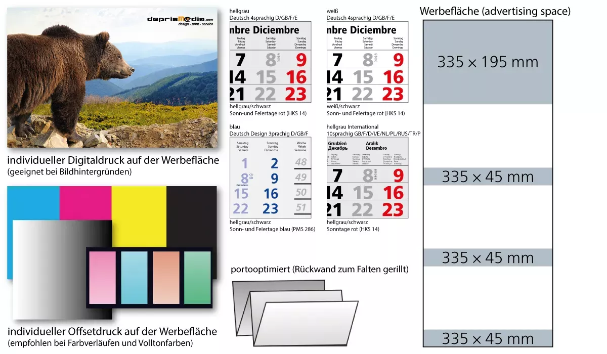 3-Monatskalender 2027 Maxi Wire-O 3