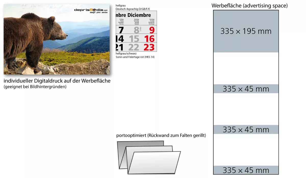3-Monatskalender 2027 Maxi Wire-O 3 Bestseller