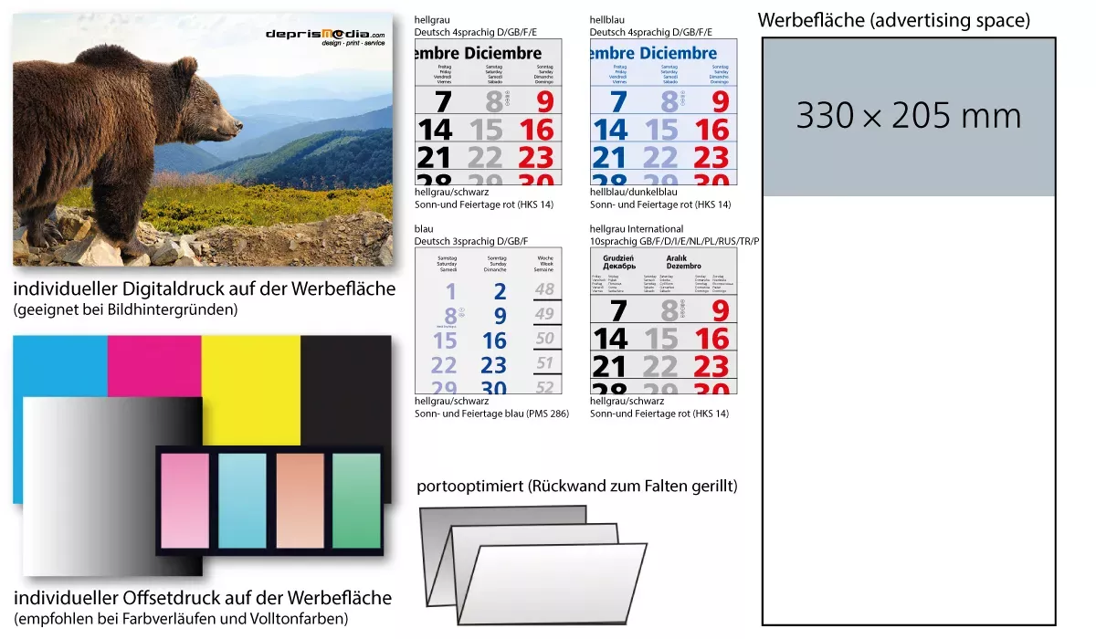 3-month calendar 2027 Medium Light 3