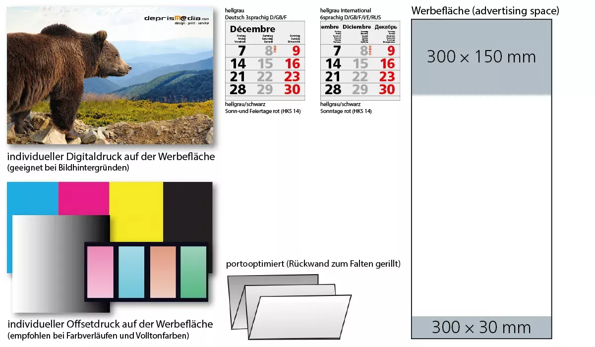 4-Monatskalender 2027 Mega 4 Post B