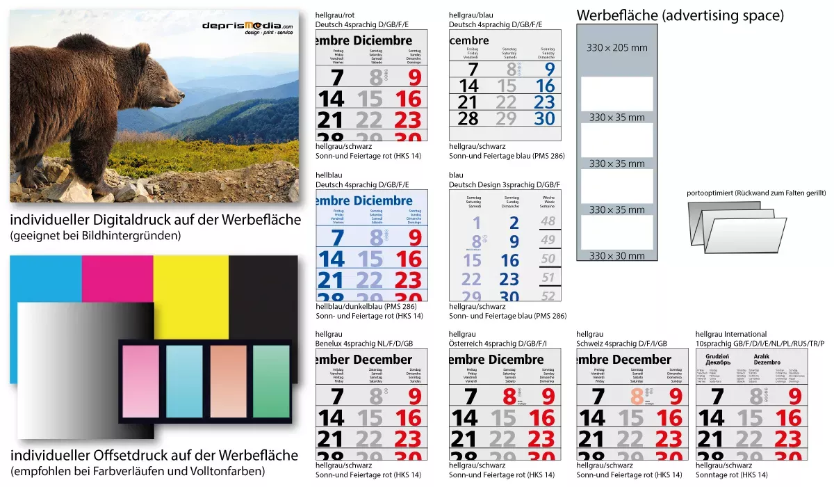4-Monatskalender 2027 Quadro Light 4