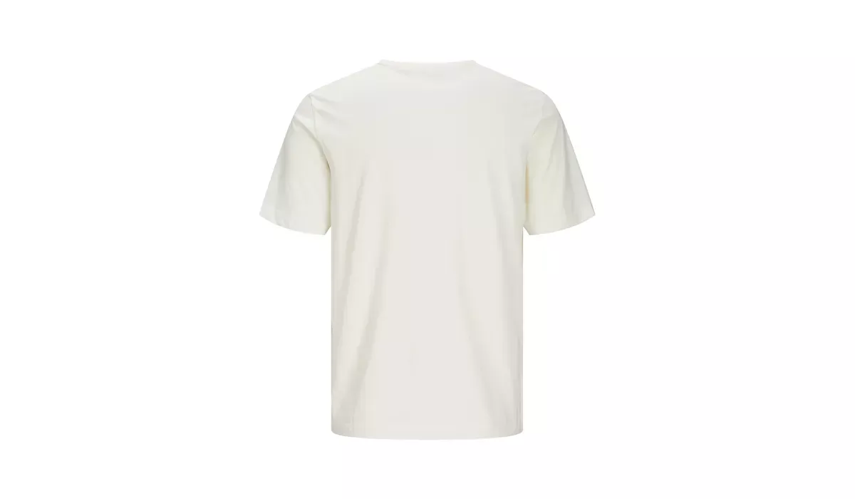 JACK & JONES - Canvas Tee Blk7526 - egret offwhite
