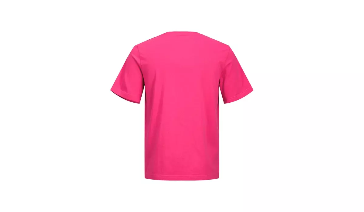 JACK & JONES - Canvas Tee Blk7526 - fuchsia rose
