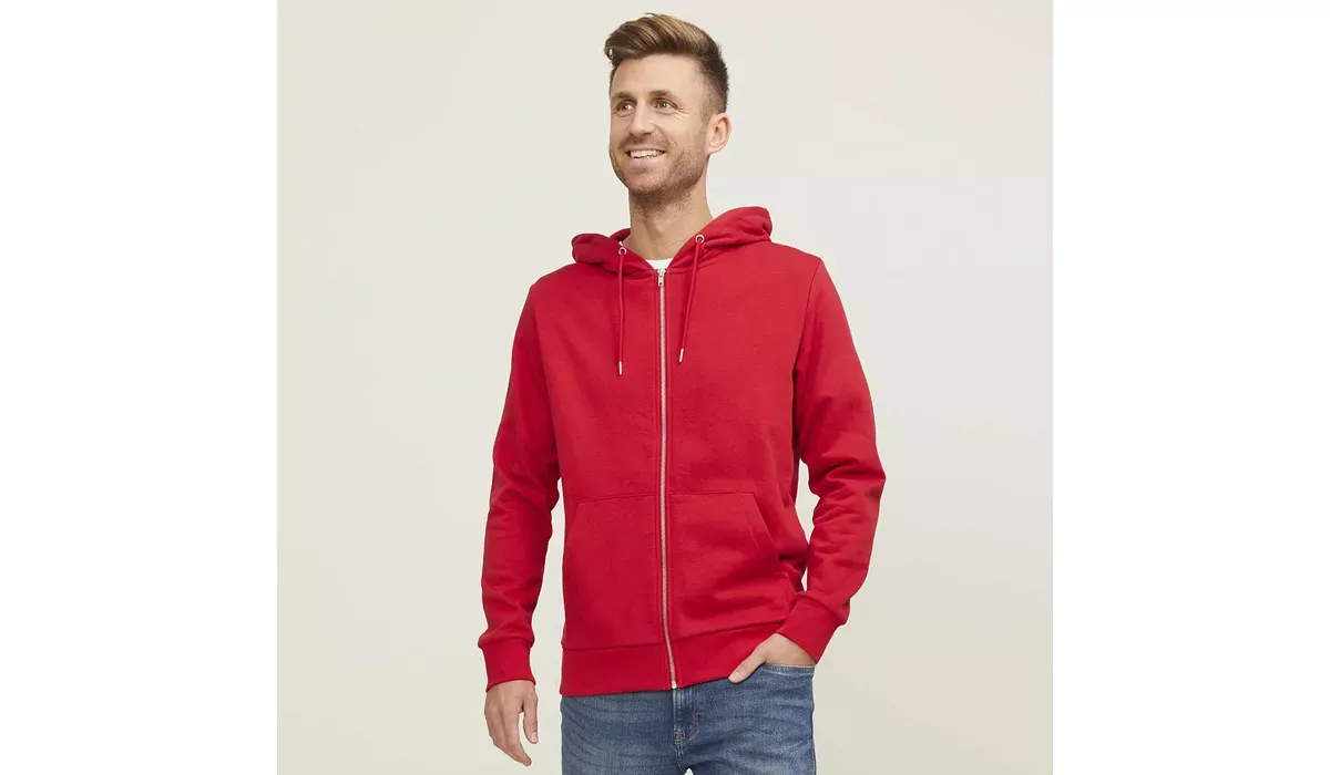 JACK & JONES - Day Zip Hooded Sweat BLK3907 - PORT ROYALE
