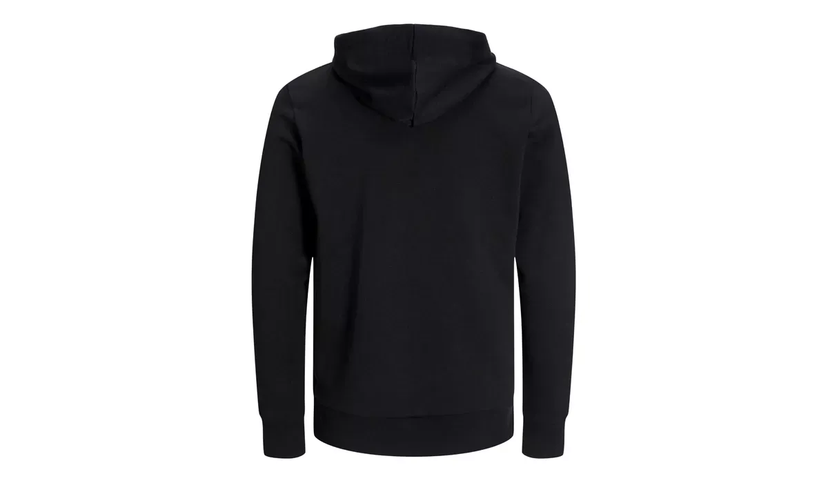 JACK & JONES - Day Zip Hooded Sweat BLK3907 - BLACK