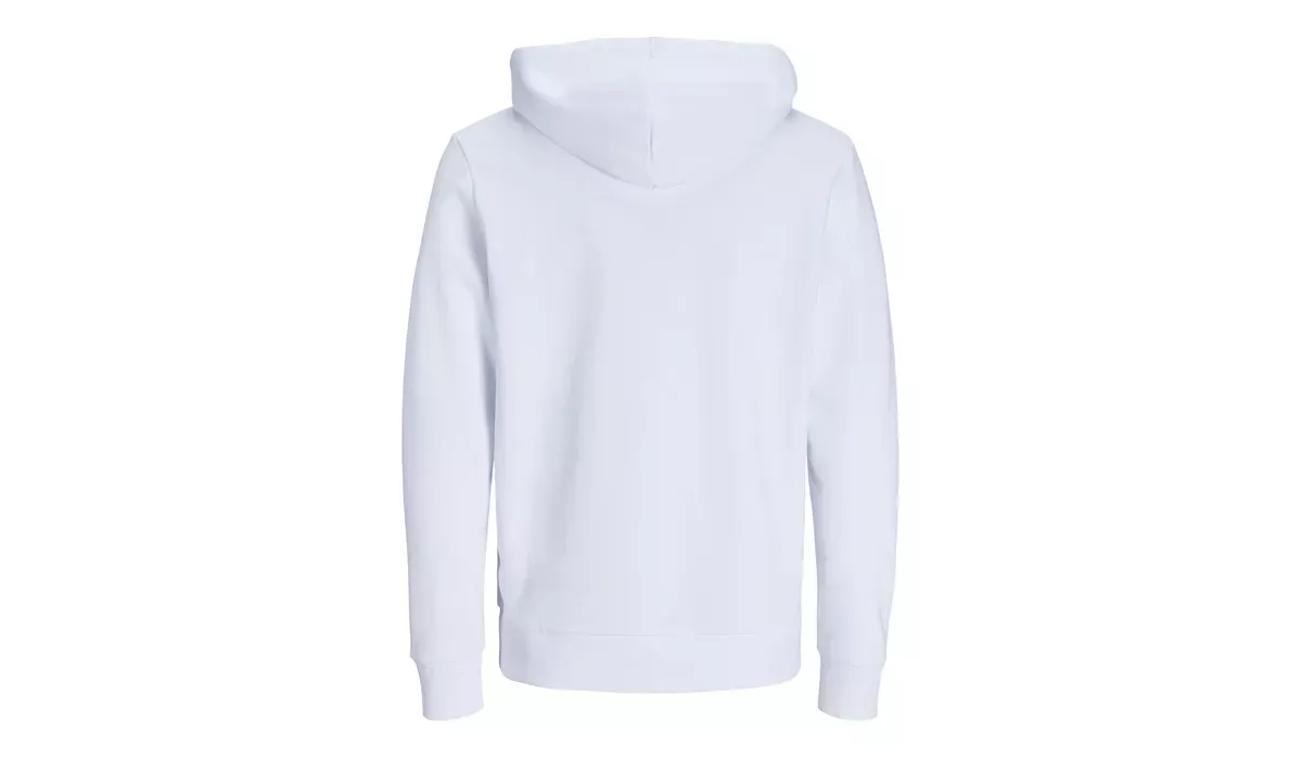 JACK & JONES - Day Zip Hooded Sweat BLK3907 - WHITE