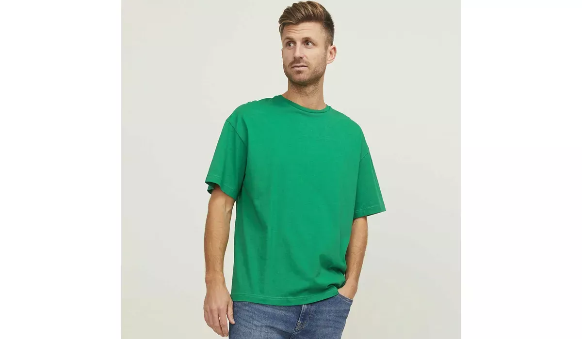 JACK & JONES - Frame Oversize Tee Blk 3911 - asphalt