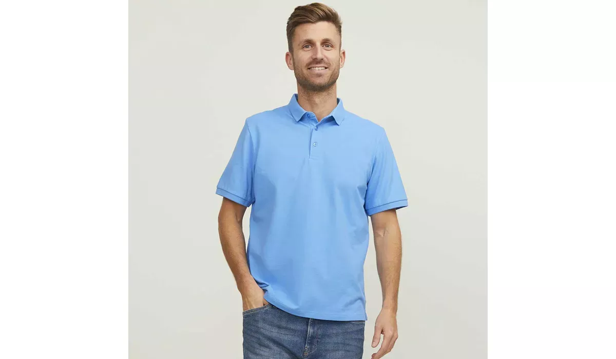JACK & JONES - True Polo BLK7556  - SURF THE WEB BLUE