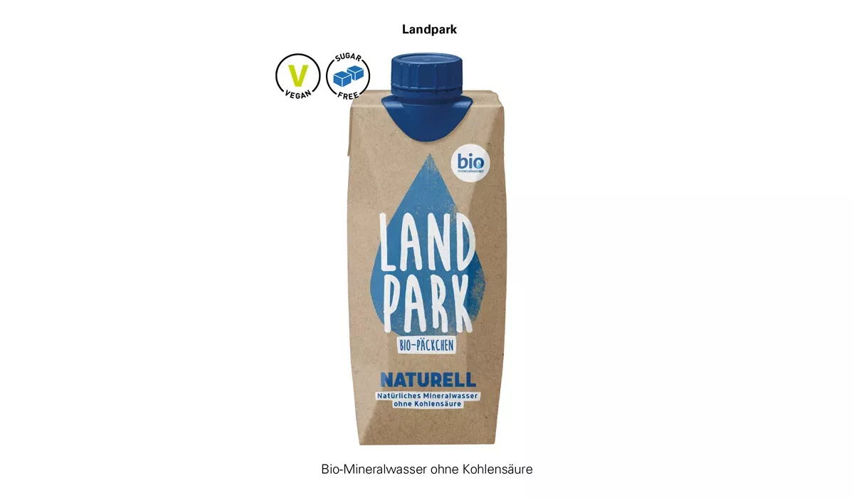 Drink Pack Landpark Mineral Water natural in promotional packaging