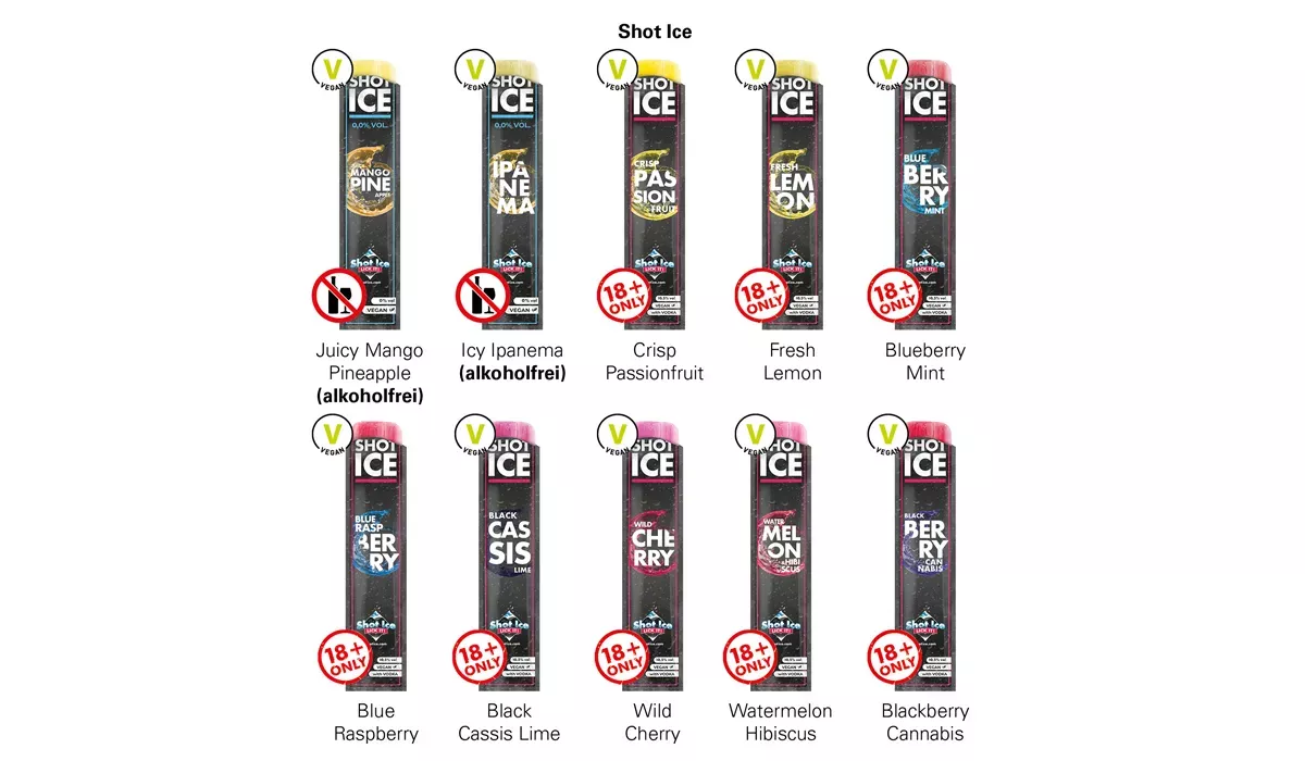 Long Box, Shot Ice - Black Berry Canabis 10,5% vol.