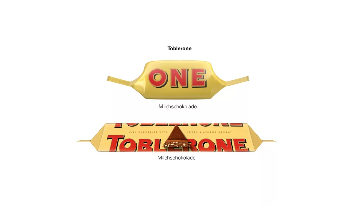 Werbedreieck Long, Toblerone Riegel 35 g