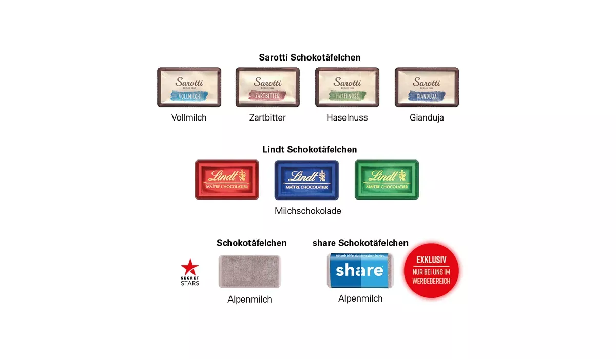 Tower Advent calendar share chocolate bars