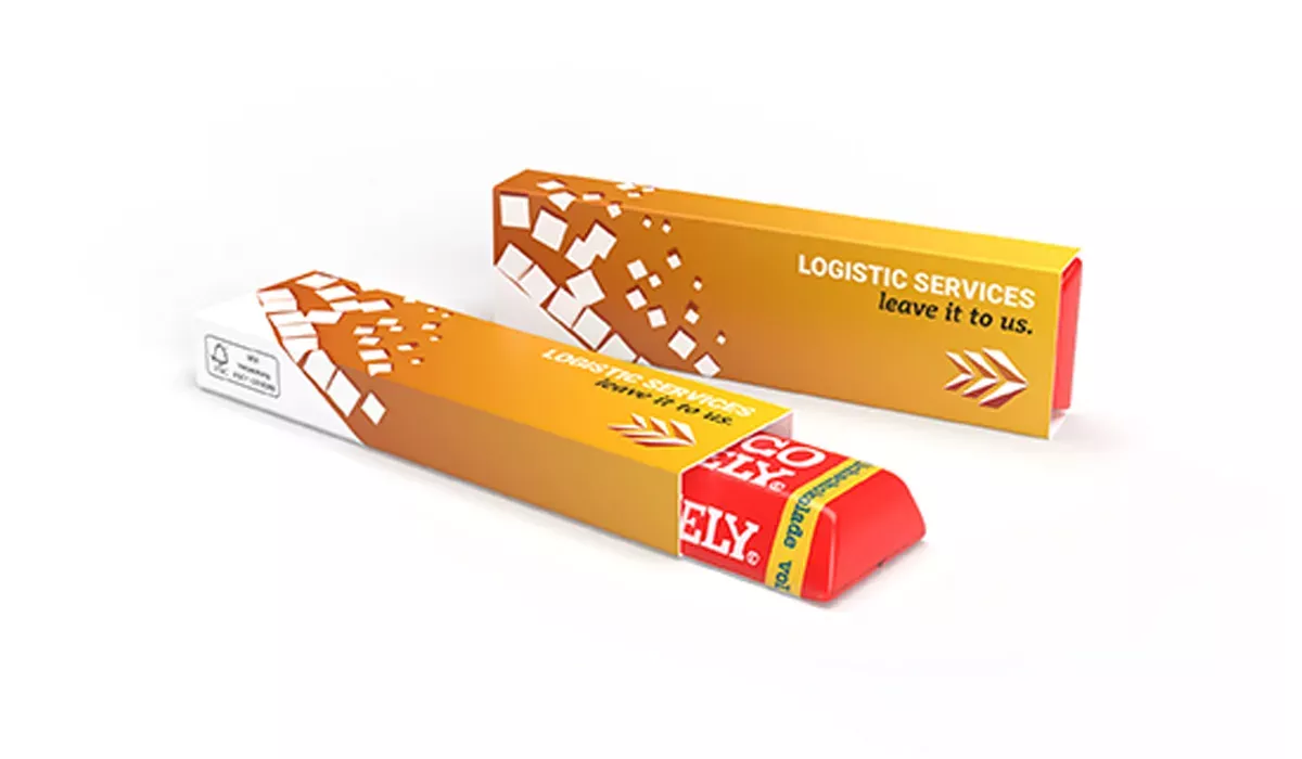 Tony's chocolonely bars in a promotional slipcase