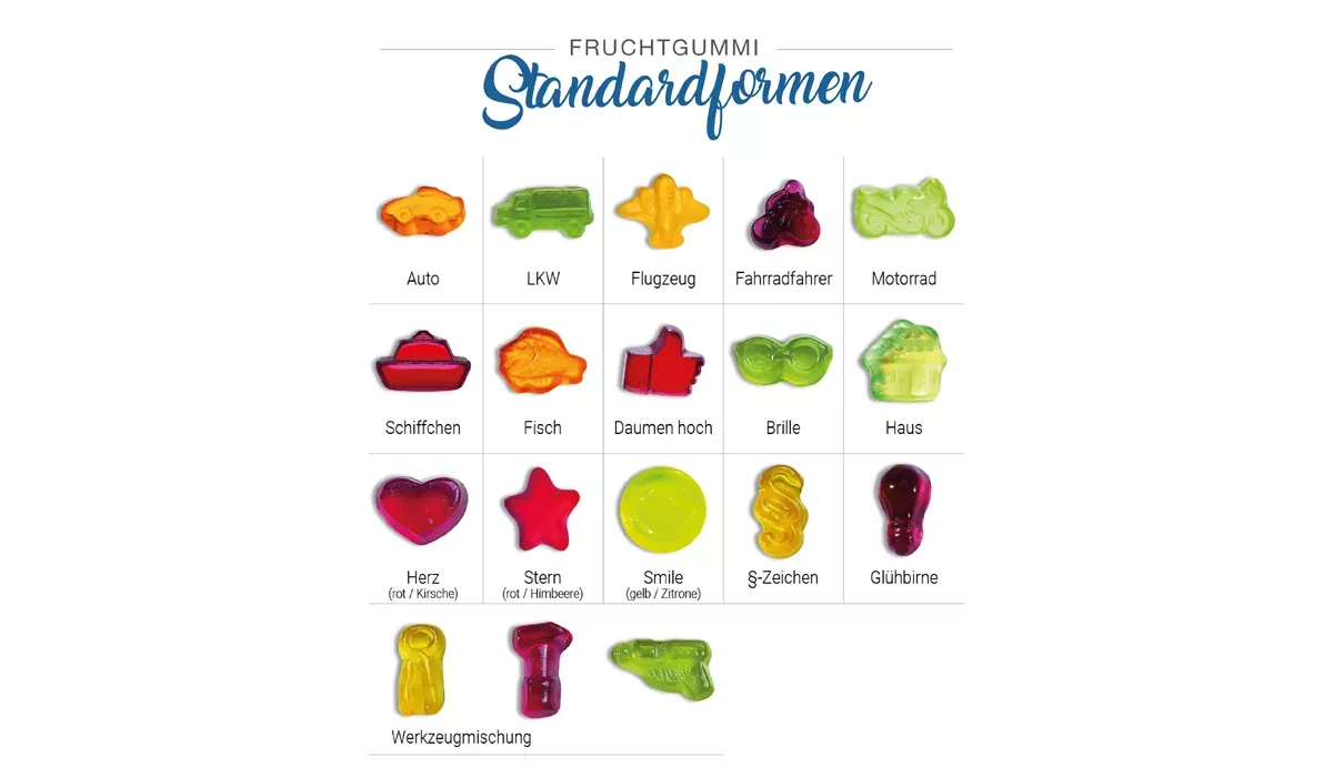 Fruit gums standard forms (15 g)