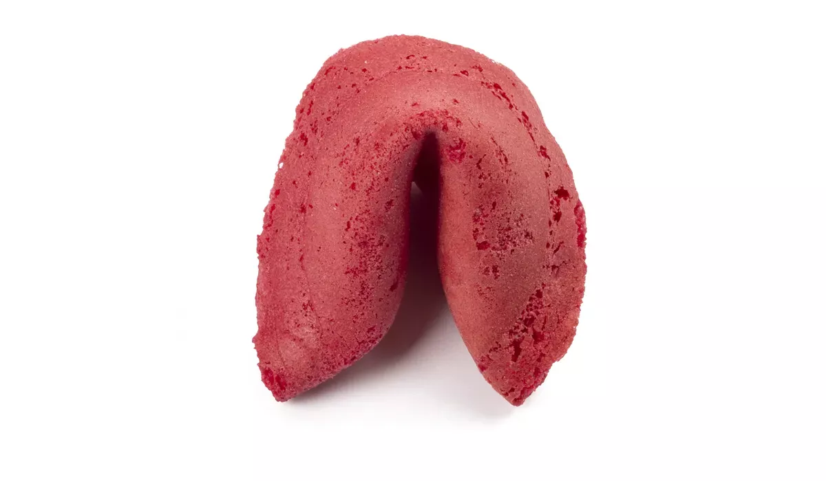 Glückskeks im Werbetütchen farbig