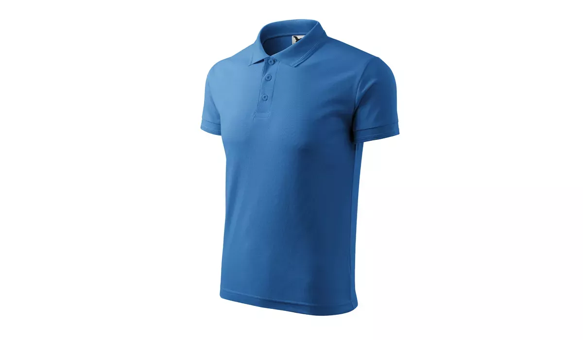 PIQUE POLO 203 Herren Polohemd - azureblau
