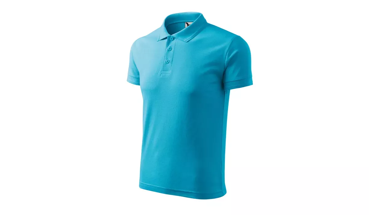 PIQUE POLO 203 mens polo shirt - turquoise blue