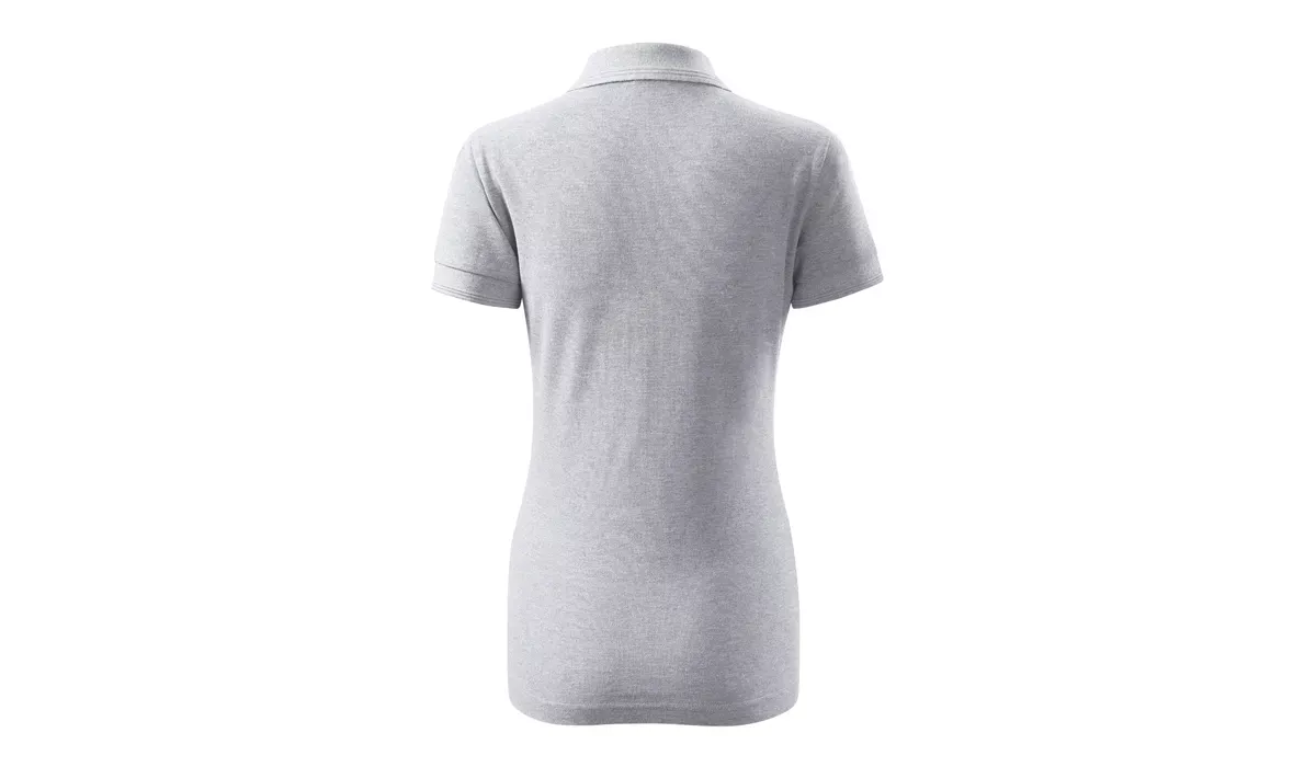 PIQUE POLO 210 ladies polo shirt - light gray mottled
