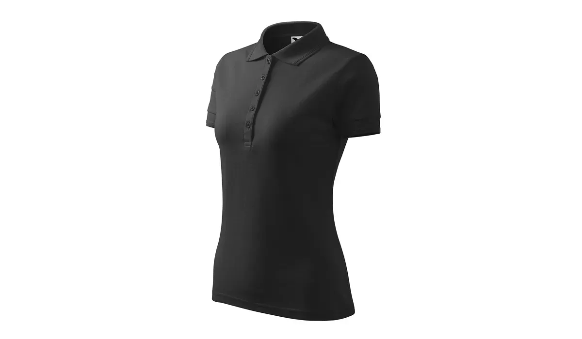 PIQUE POLO 210 ladies polo shirt - anthracite mottled