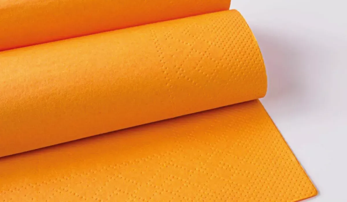 Mini-Cocktail-Servietten aus Tissuewatte 3-lagig weiß 2-farbig vollflächig