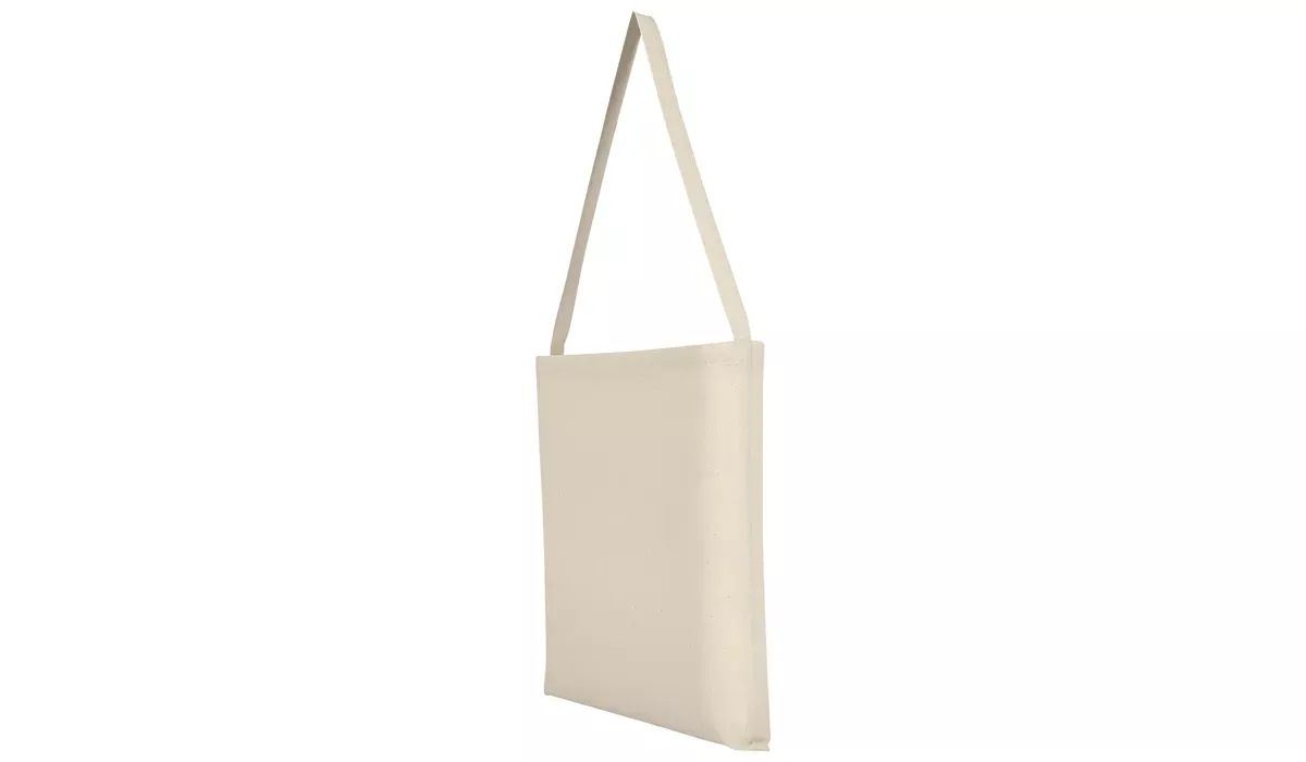 Cotton bag Classic with a long handle - nature