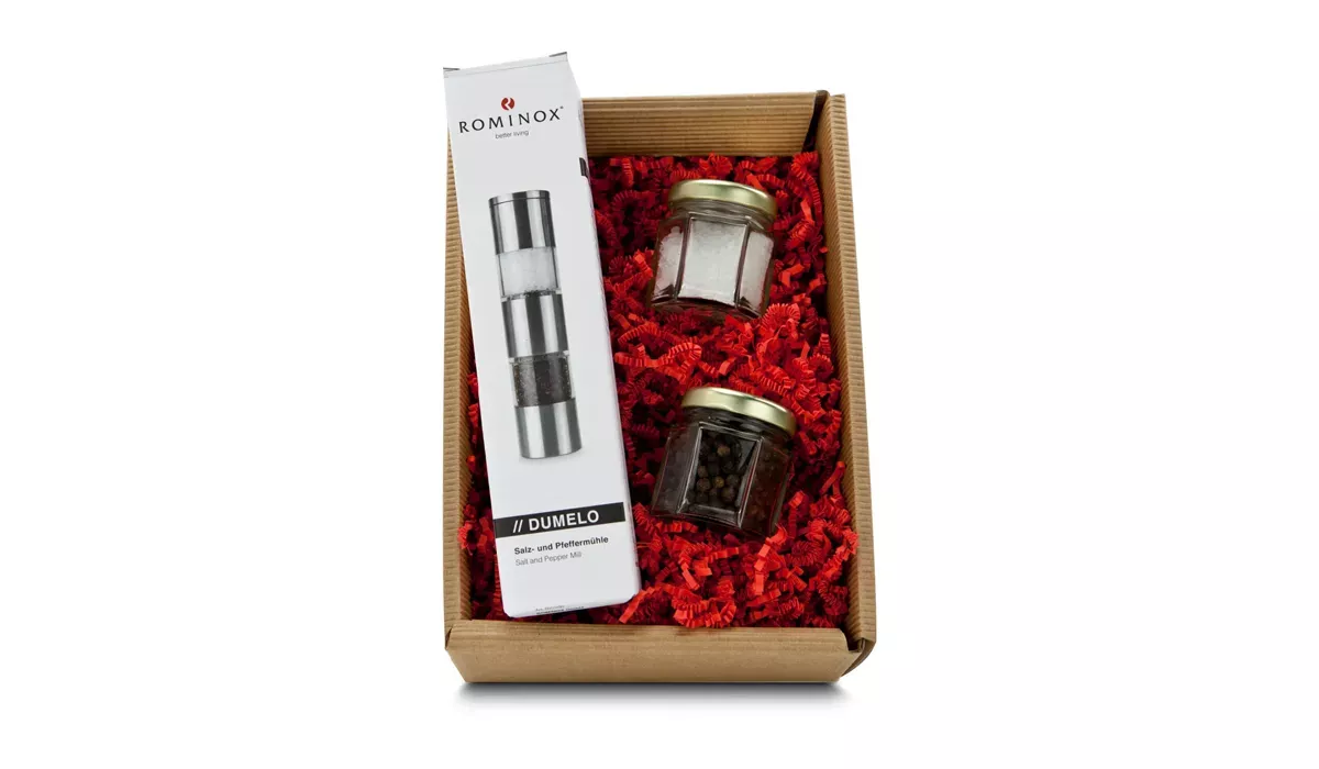 Gift box/Present set: Variation of salt and pepper