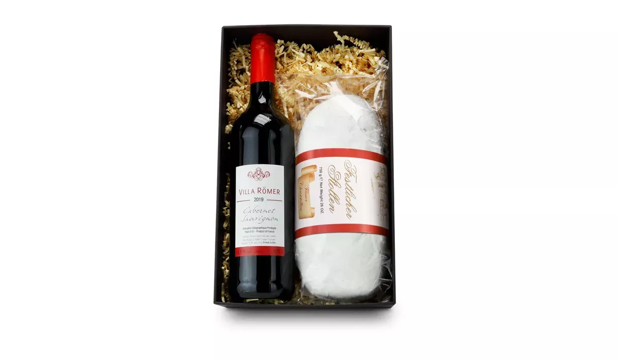 Gift box/Present set: Red Wine & Stollen