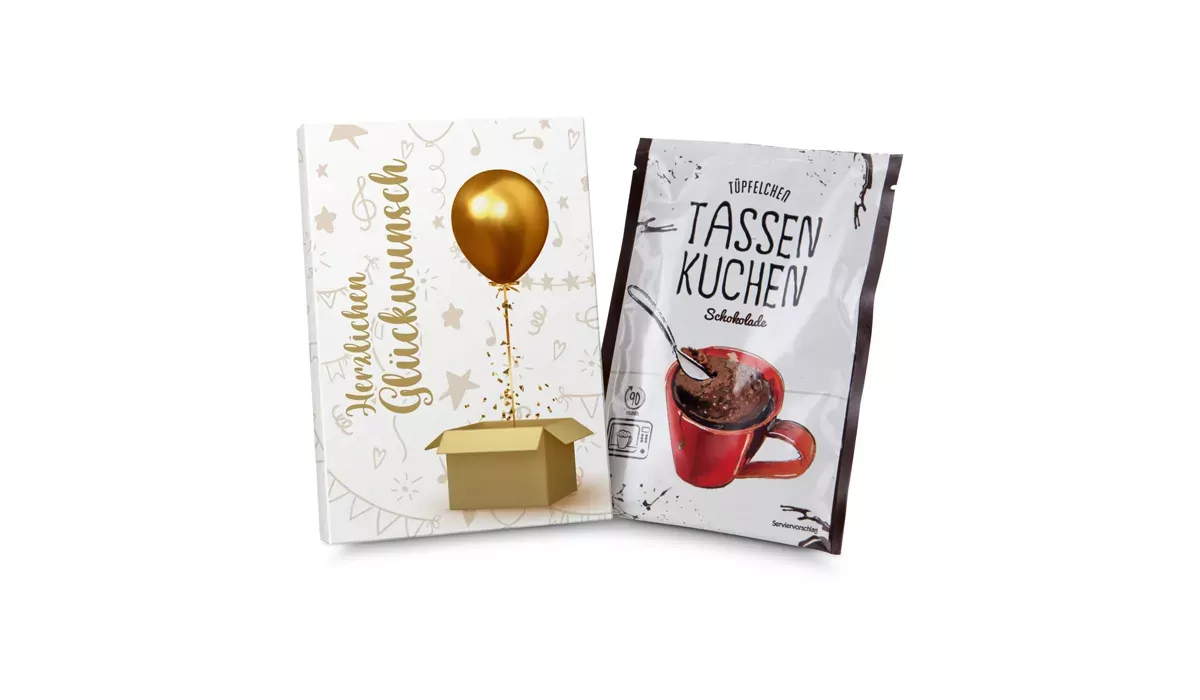 Gift article: Cup Cake 70 g, Herzlichen Glückwunsch