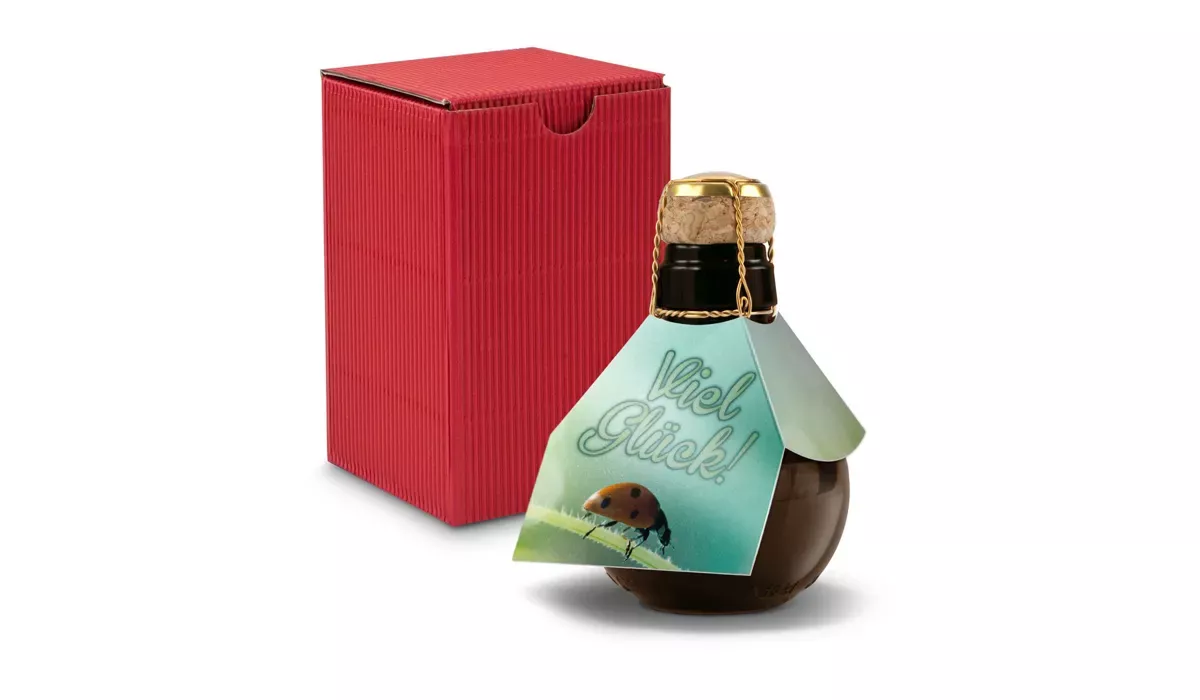 Origineller Sekt Viel Glück - Geschenkkarton, 125 ml