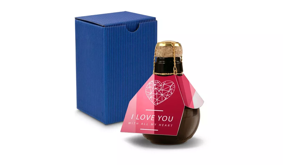 Small sparkling wine I love u - gift box, 125 ml