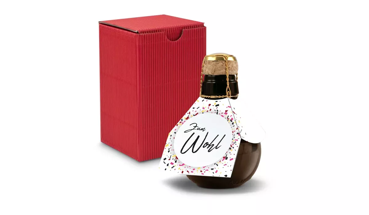 Origineller Sekt Zum Wohl - Geschenkkarton, 125 ml
